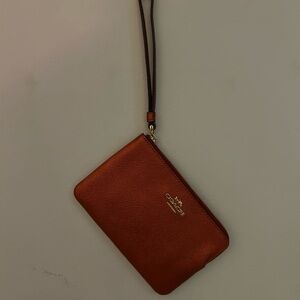Coach Metallic Red Wristlet